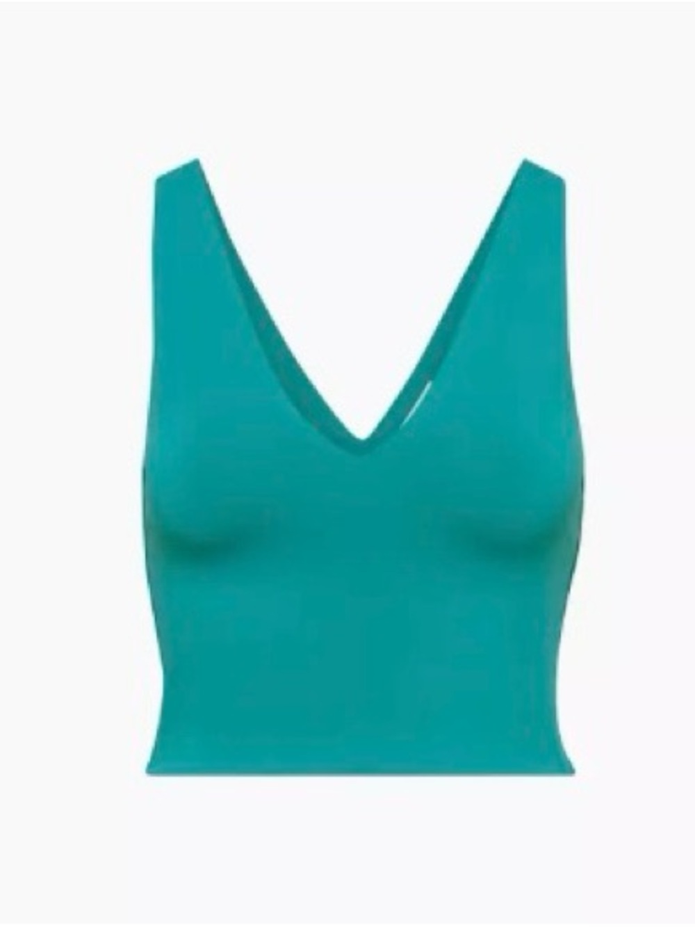 Aritzia Contour V-Neck Tank in Oxidized Teal